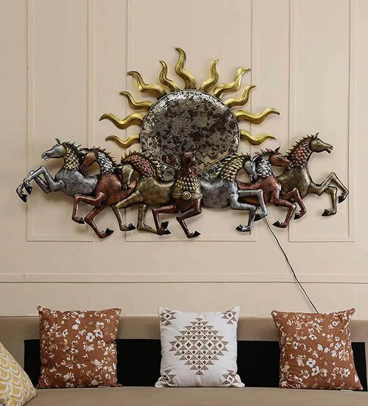 Sunrise Seven-Horse LED Wall Art